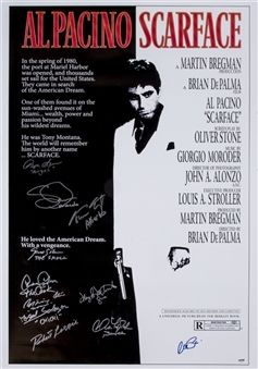 "Scarface" Multi-Signed 27 x 40 Poster With 11 Signatures Including Pacino and Loggia (PSA/DNA)